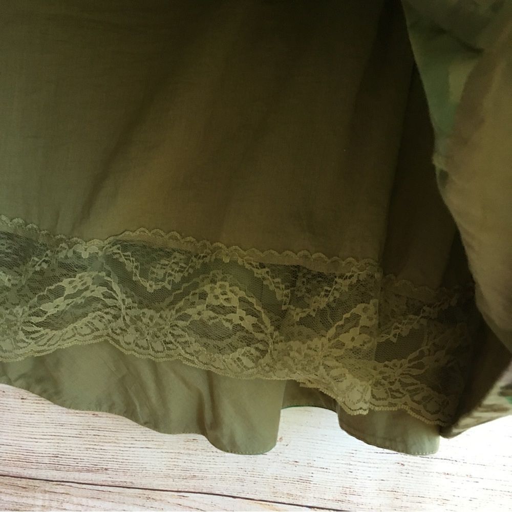 ANTHROPOLOGIE ODILLE SKIRT IN GREEN FLORAL PRINT - Picture 4 of 6